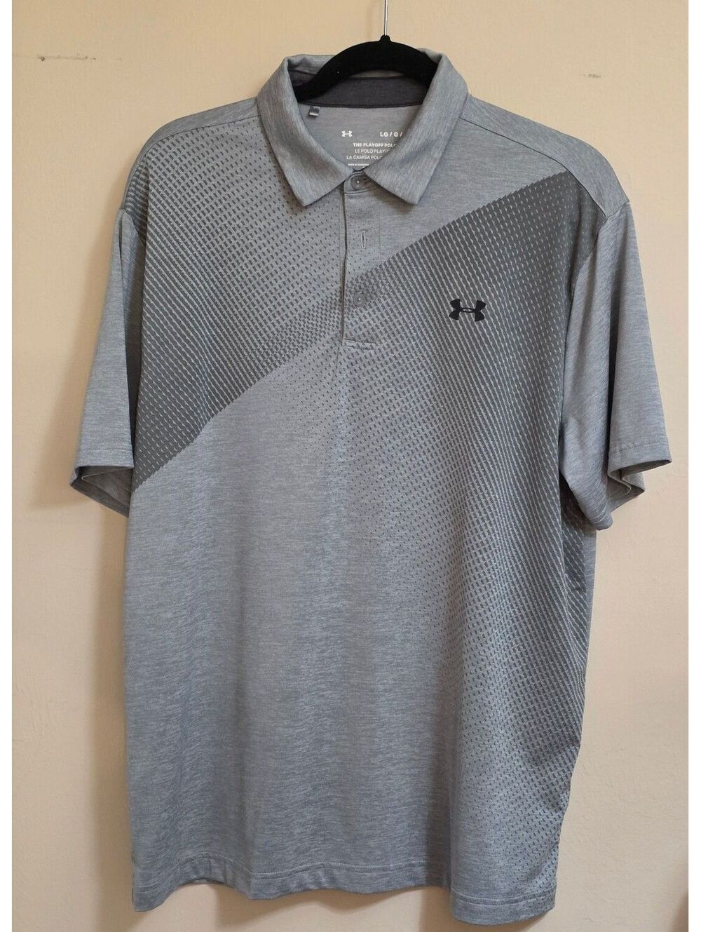 Under Armour Men's The Playoff Polo Shirt Large Gray Short Sleeve Athletic Golf